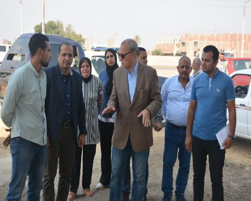 الهجان يتابع أعمال إنشاء المحطة الوسيطة لجمع القمامة بالقناطر