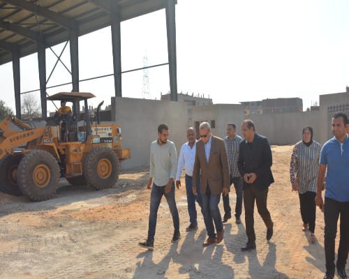 الهجان يتابع أعمال إنشاء المحطة الوسيطة لجمع القمامة بالقناطر