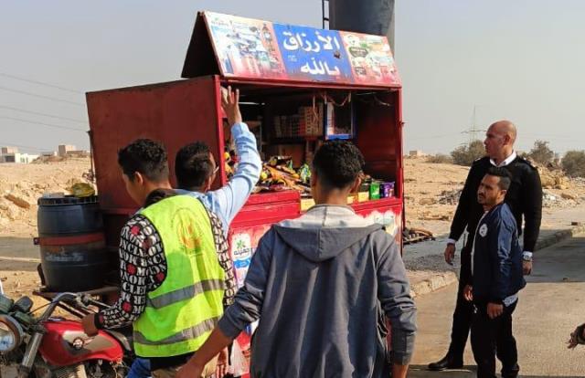 جهاز 6 أكتوبر يغلق 5مبانى ويسحب العدادات بالتعاون مع شرطة التعمير