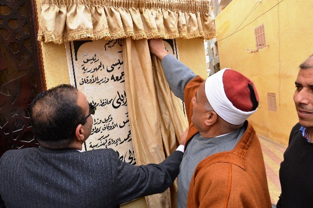 سكرتير عام محافظة مطروح  يفتتح مسجد على بن أبى طالب بعد إحلاله وتجديده