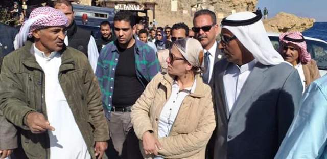 وزيرة البيئة تتفقد محمية ابوجالوم بنويبع ومنطقة البولوهول بدهب..بالصور