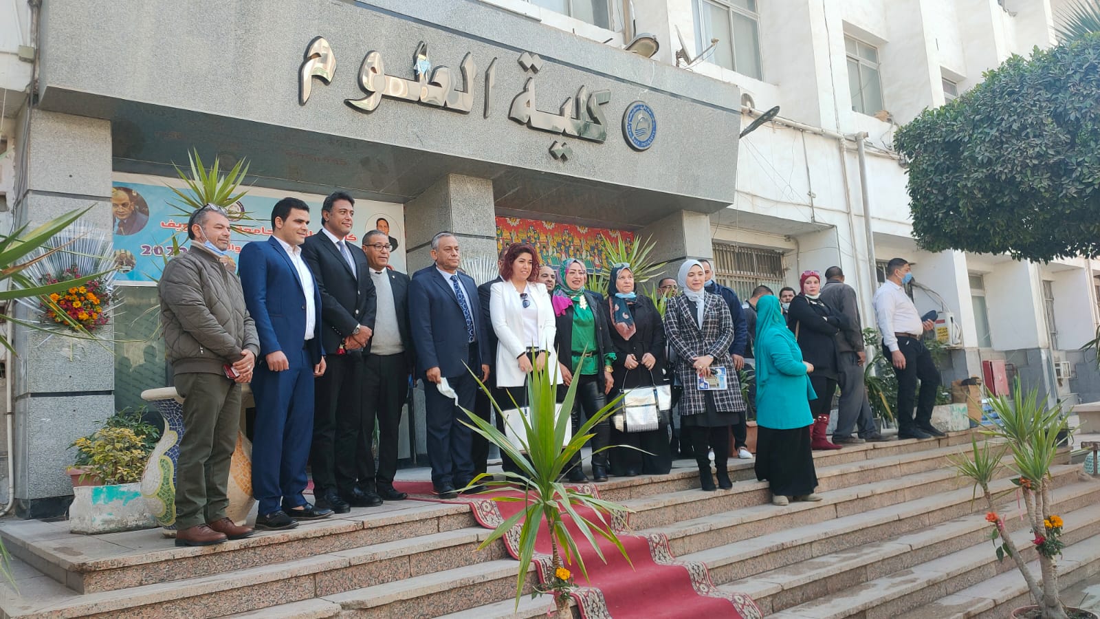 أفتتاح تطوير مدرجات ومعامل علوم بنى سويف بمساهمة شركة الأسمنت 