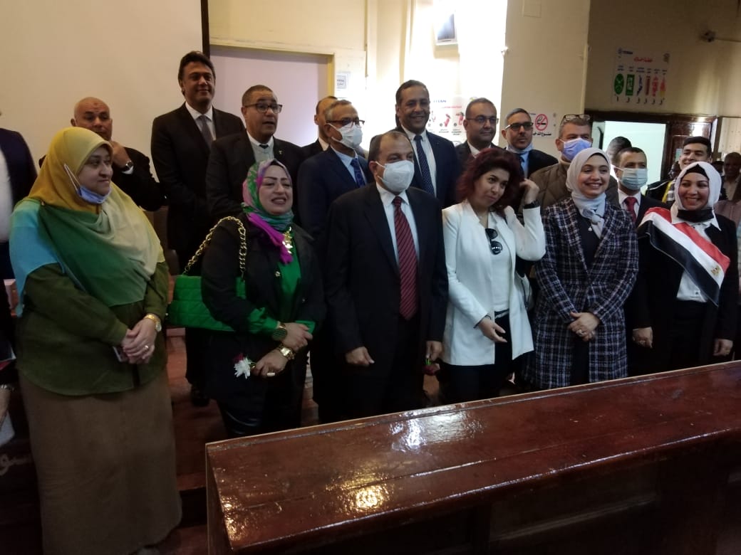 أفتتاح تطوير مدرجات ومعامل علوم بنى سويف بمساهمة شركة الأسمنت 