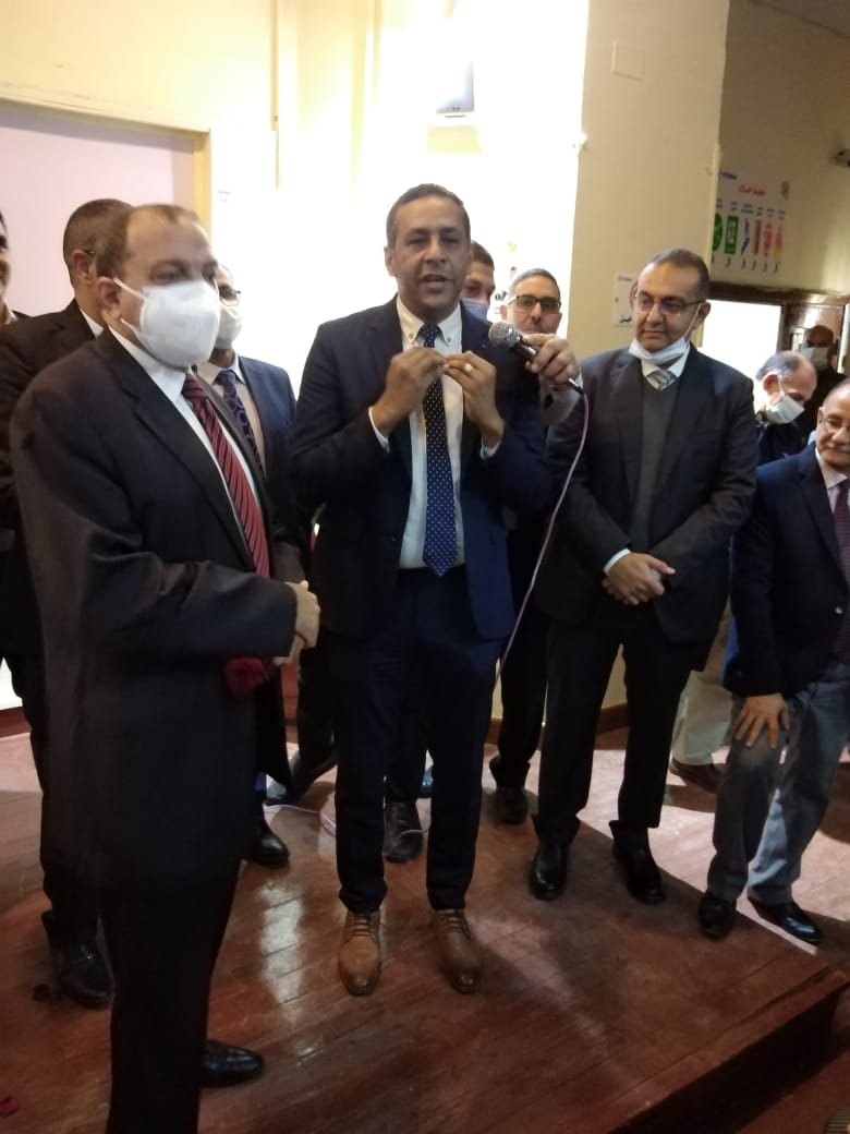 أفتتاح تطوير مدرجات ومعامل علوم بنى سويف بمساهمة شركة الأسمنت 