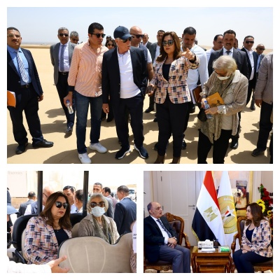 وزيرة التنمية المحلية تتفقد تطوير منطقة الأهرامات وتلتقي رئيس لجنة المشروعات الصغيرة بمجلس النواب