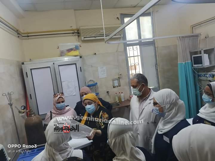 مرور لجنة بقيادة الدكتورة رشا خضر علي مستشفى بركه السبع ومركز لقاح فيروس كورونا 