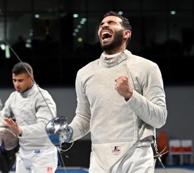 زياد السيسي لاعب منتخب مصر لسلاح السيف 