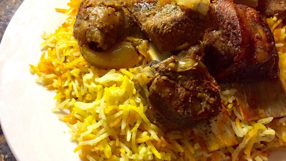حنيز اللحم مع الارز 