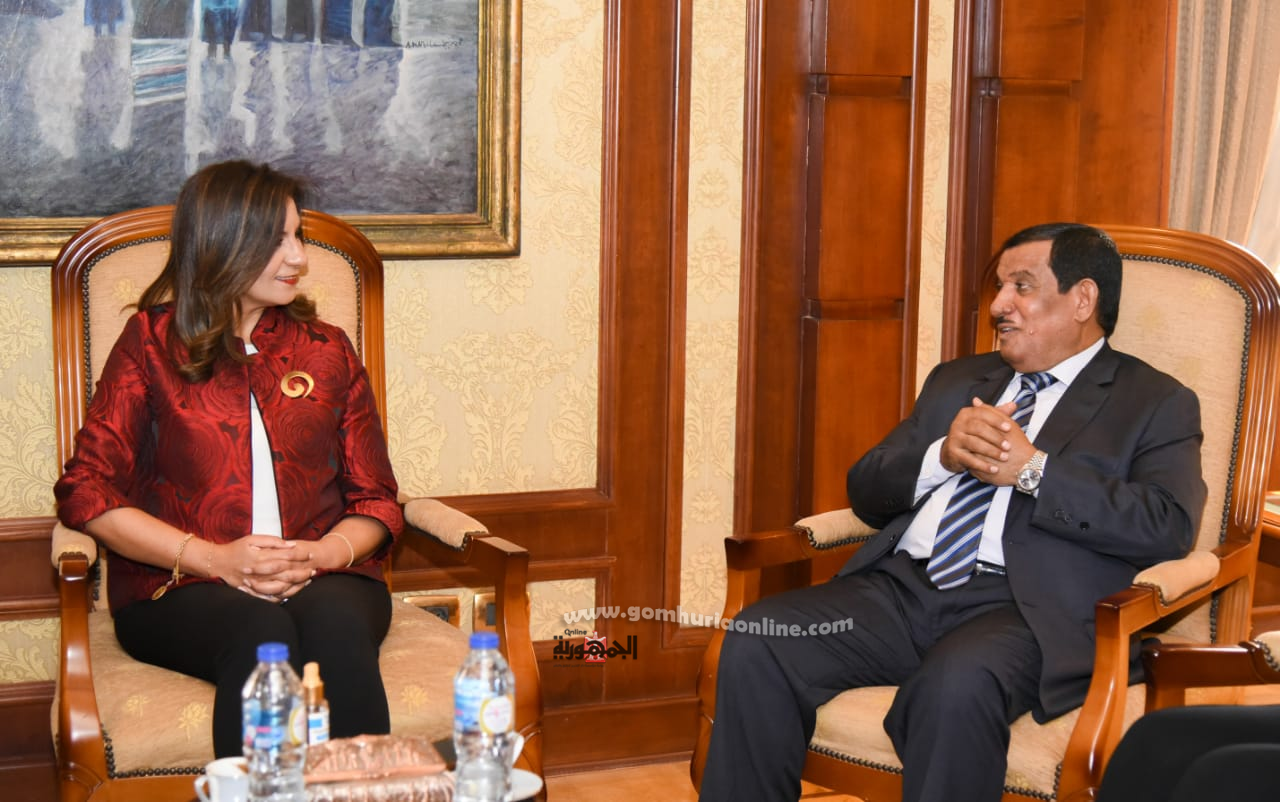 وزيرة الهجرة وشئون المصريين بالخارج تكرم النائب حمدى سعد