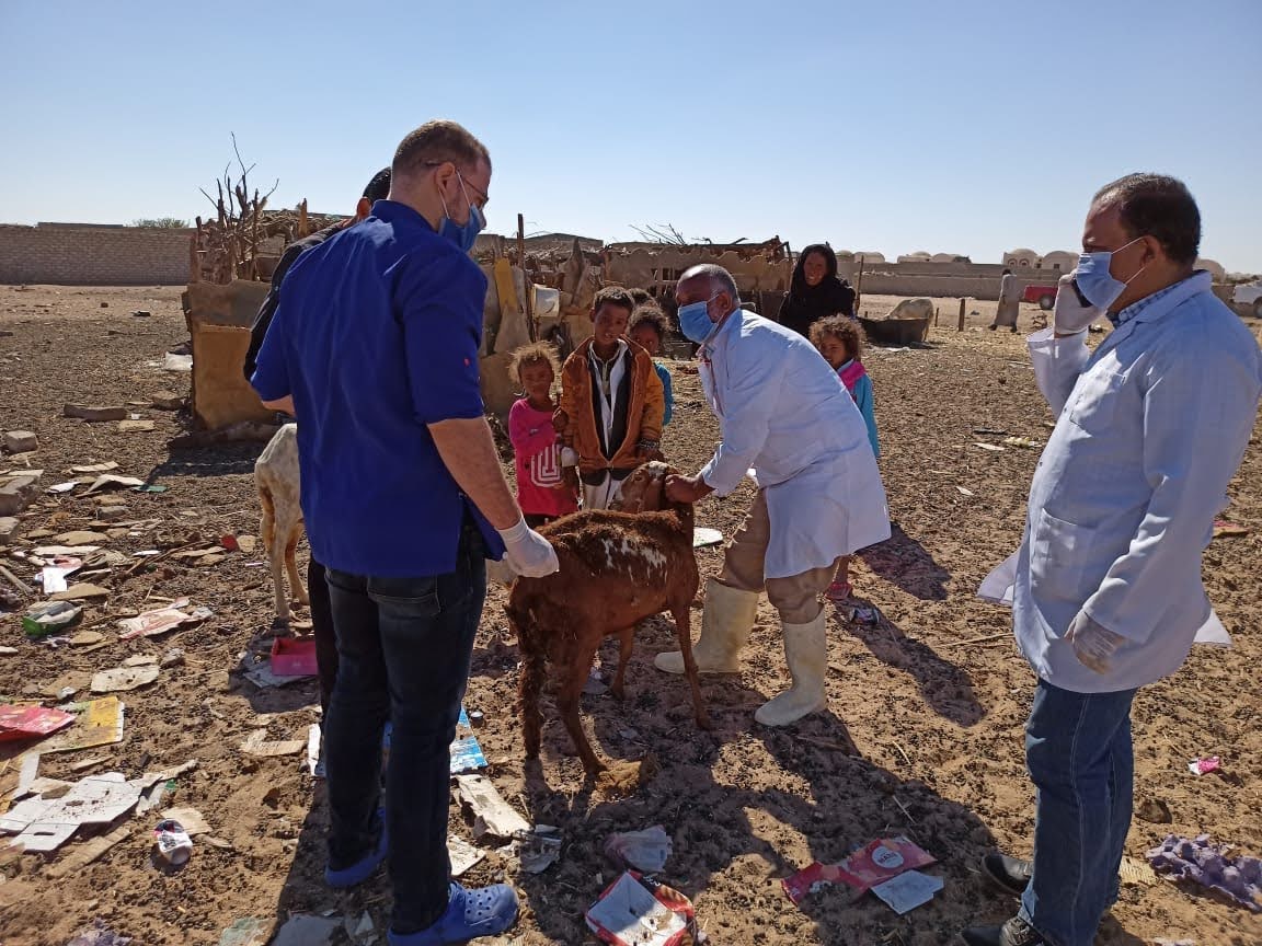 قافلة جامعة القاهرة في حلايب وشلاتين وأبو رماد تقدم خدماتها المجانية للمواطنين بالمناطق الحدودية
