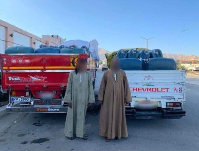 المتهمان والمضبوطات 