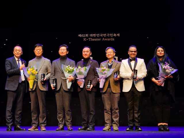 مازن الغرباوي وإنجي البستاوي في افتتاح مهرجان كوريا الجنوبية