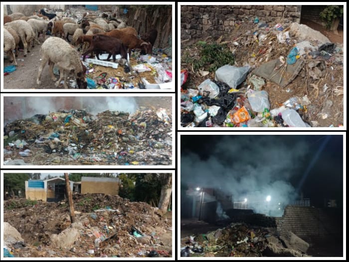 القمامة تحاصر قرية مشتهر