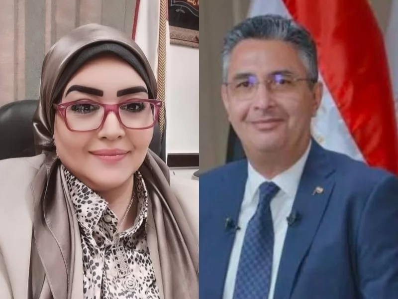 الدكتور شريف فاروق وأمل عبد القوي