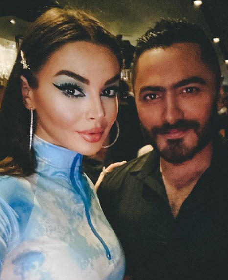 جوهرة تشعل السوشيال ميديا برفقة تامر حسنى والعسيلى فى أحدث ظهور.. صور 