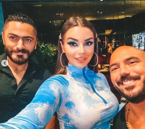جوهرة تشعل السوشيال ميديا برفقة تامر حسنى والعسيلى فى أحدث ظهور.. صور 