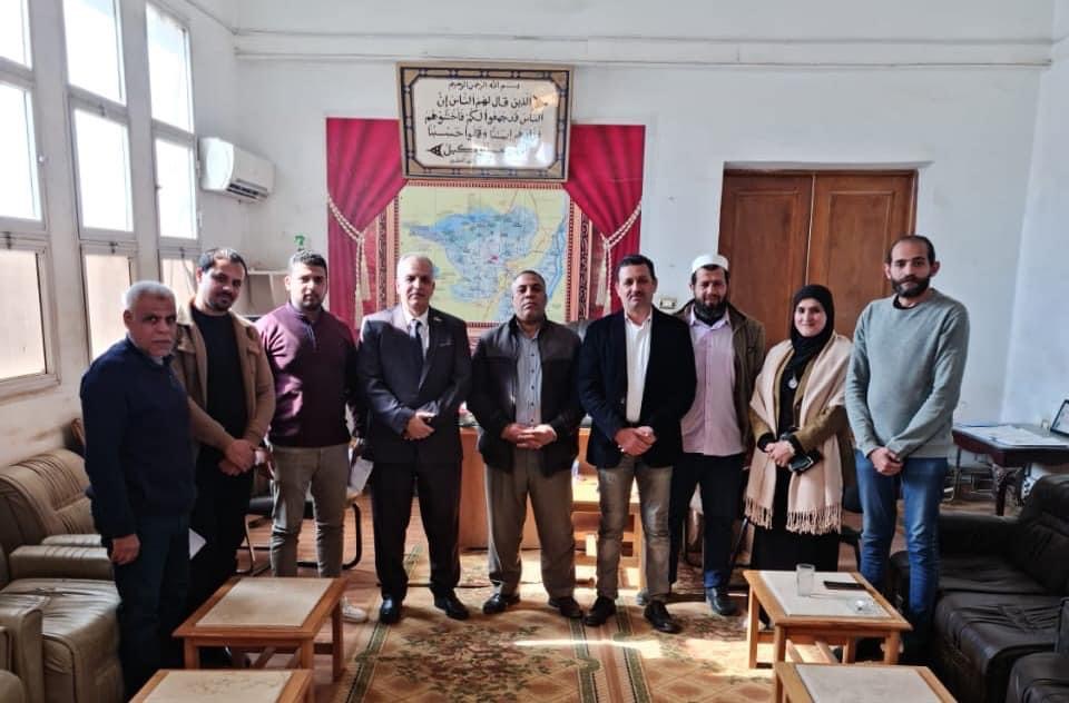 نقيب المهندسين الاتفاق على خطة عمل بين المهندسين و المحلية بإطسا 