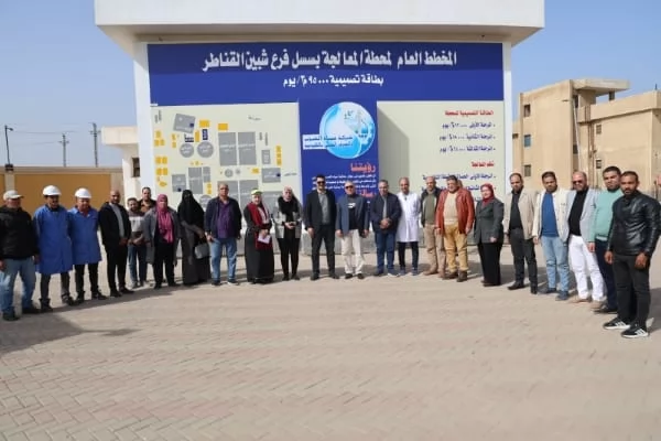 نائب رئيس القابضة لمياه الشرب يتفقد محطة معالجة الصرف الصحي بسسل 