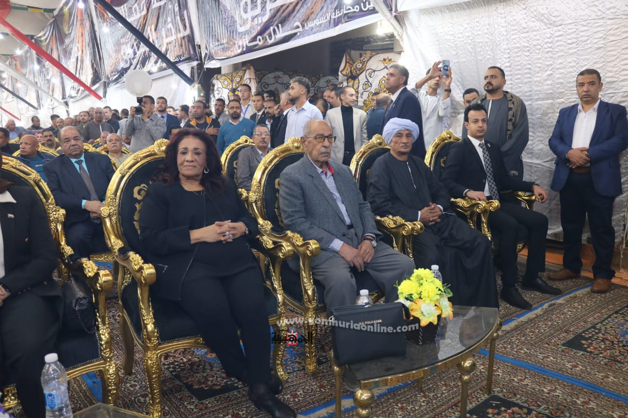 أهالى الريف بالسويس في مؤتمر جماهيري لحماة الوطن لتأييد السيسي 