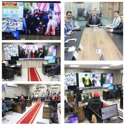 محافظ المنوفية يتابع اللحظات الأخيرة للتصويت من داخل مركز سيطرة الشبكة الوطنية