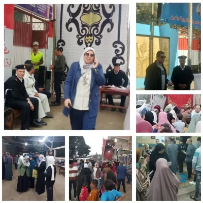 اقبال المواطنين على صناديق الانتخاب بالفترة المسائية بمركز قويسنا