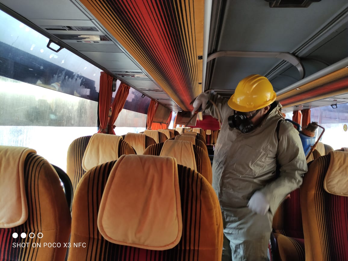 استمرار التعقيم والإجراءات الاحترازية بالقطارات والمترو وأتوبيسات الاتحاد العربي 