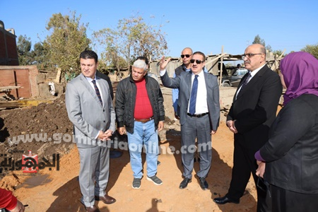 السكرتير العام و المساعد يرافقان محافظ المنوفية في أول جولة لهما بعد توليهما المنصب