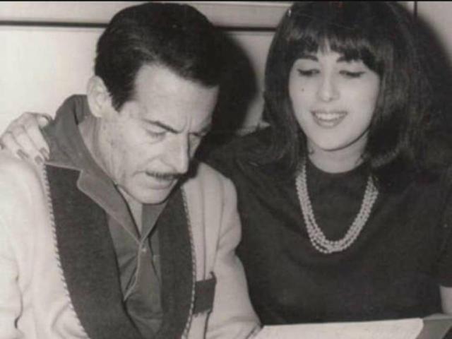 الفنان عبد السلام النابلسي وزوجته