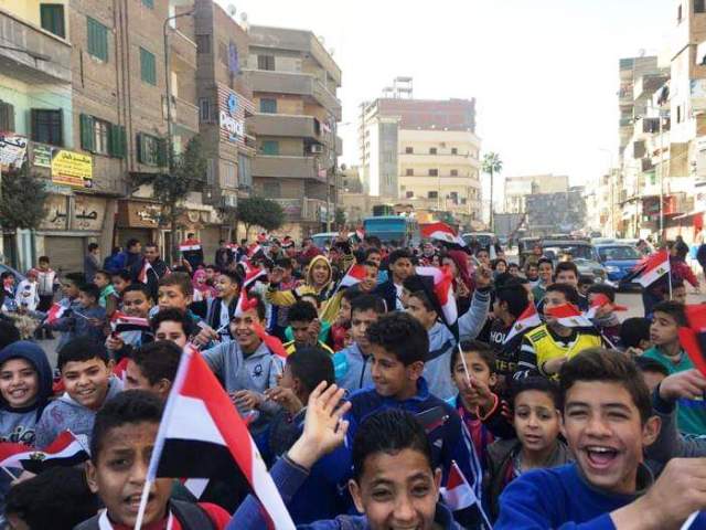  إنطلاق مسيرات رياضية للإحتفال بعيد الشرطة و ذكرى ثورة 25 يناير بمنيا القمح