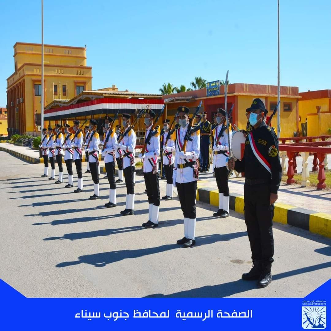 سكرتير عام جنوب سيناء يضع اكليلا من الزهور علي النصب التذكاري لشهداء الشرطة في الذكرى 69