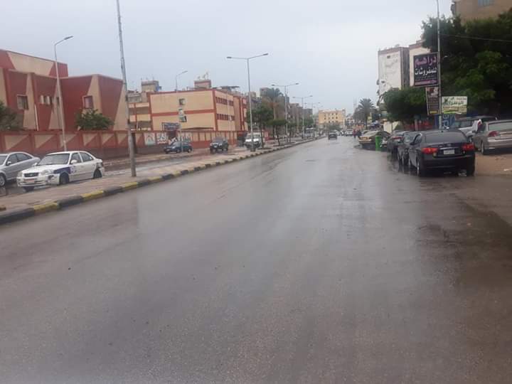 سقوط أمطار على مدينتى بورسعيد وبورفؤاد