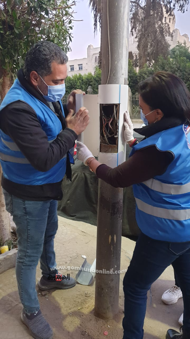 مبادرة مستقبل وطن لتغطية أعمدة الانارة