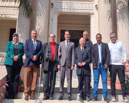 رئيس جامعة بنها يستقبل الموسيقار هاني شنودة والملحن فاروق سلامة