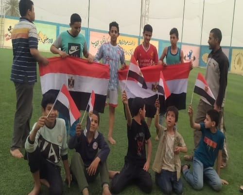 احتفالا بذكرى تحرير سيناء.. علم مصر على وجوه الاطفال  بمراكز شباب القليوبية