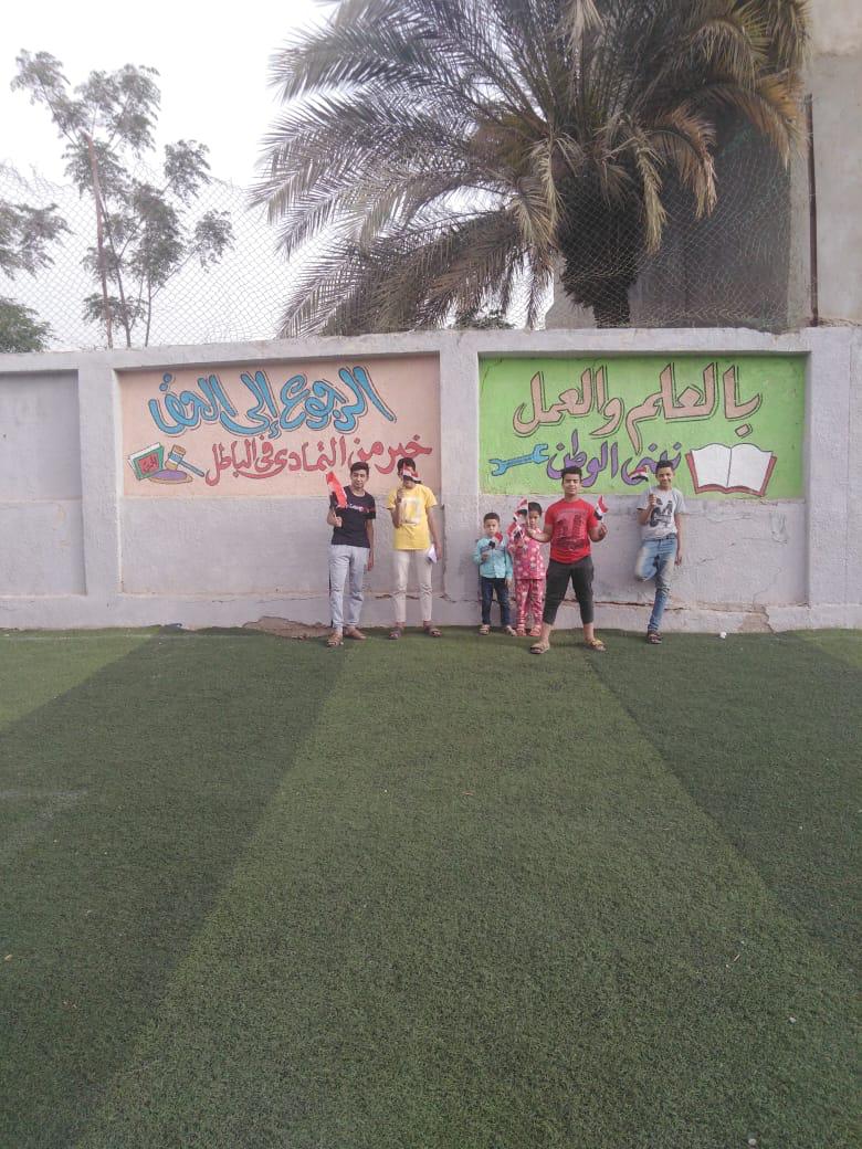 احتفالا بذكرى تحرير سيناء.. علم مصر على وجوه الاطفال  بمراكز شباب القليوبية