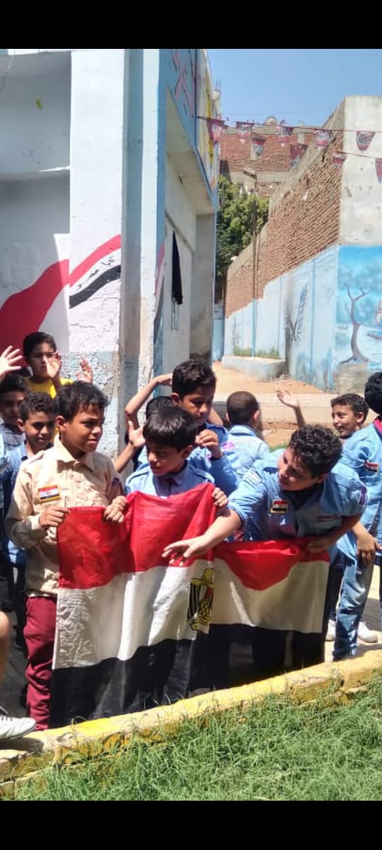 احتفالا بذكرى تحرير سيناء.. علم مصر على وجوه الاطفال  بمراكز شباب القليوبية