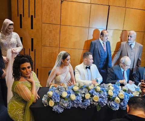 بدرية طلبة من حفل الزفاف 