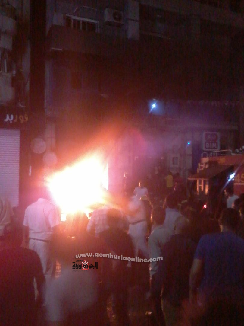 حريق ببرج سراية خالد بن الوليد بسيدى بشر