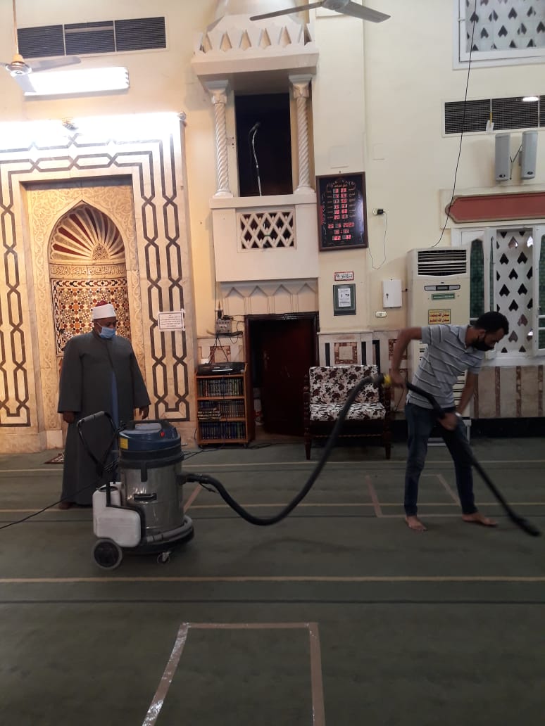 اوقاف الجيزة: ضوابط صارمة لمنع انتشار كورونا