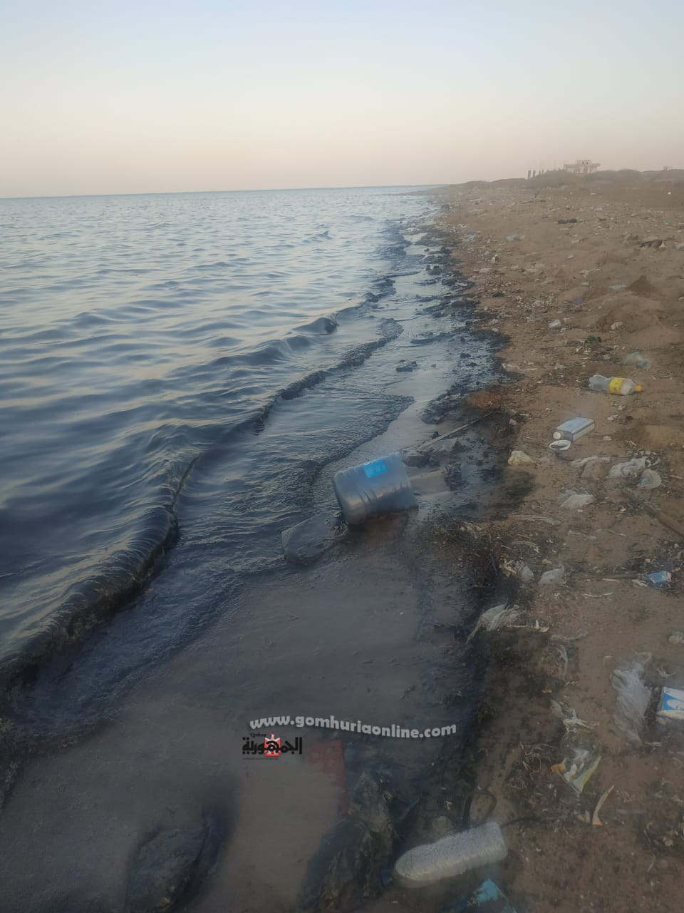 تلوث بترولي فى شواطئ سفاجا جنوب البحر الأحمر 