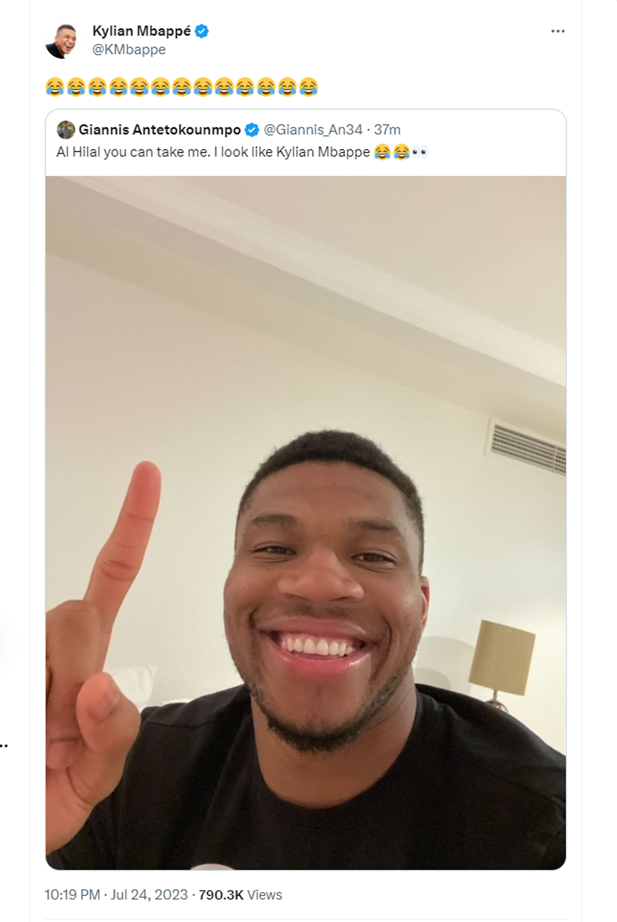 مبابى يعلق على تقاريرانتقاله إلى الهلال السعودى بطريقة غريبة-صورة