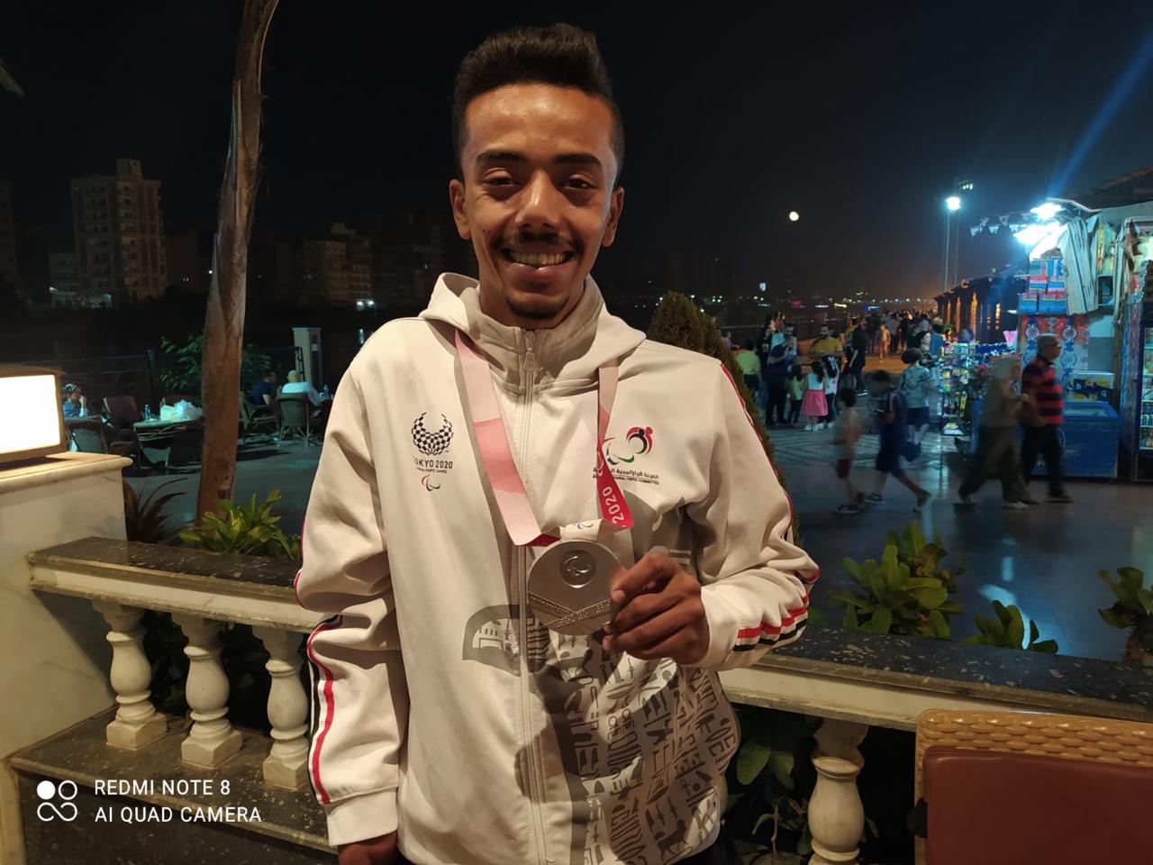صور .. محمد ياسر الزيات بطل فضية الباراتيكوندو بطوكيو: حلمي ذهبية باريس وكلمات الرئيس دفعه قوية  