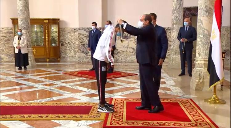 صور .. محمد ياسر الزيات بطل فضية الباراتيكوندو بطوكيو: حلمي ذهبية باريس وكلمات الرئيس دفعه قوية  