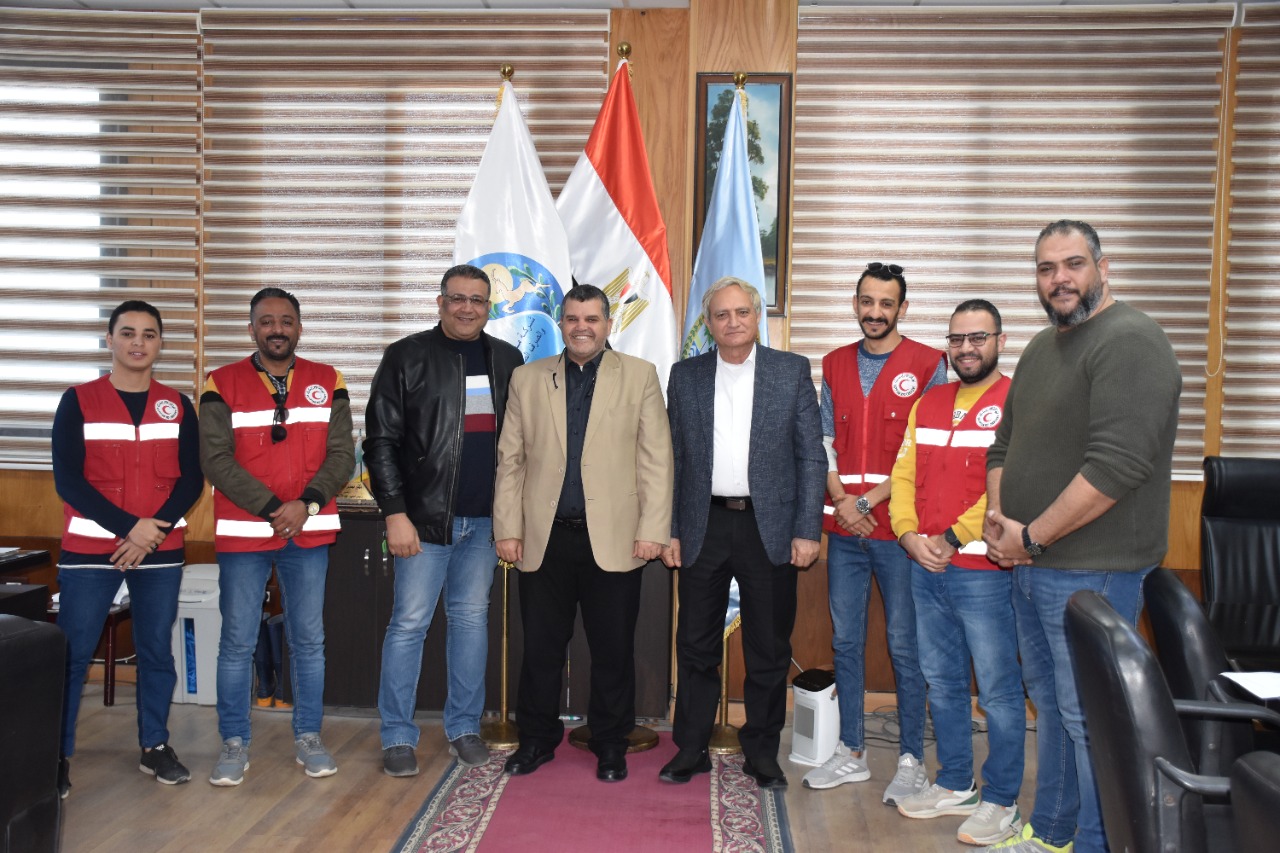 بروتوكول تعاون بين مياه مطروح والهلال الأحمر لتلقي لقاح كورونا