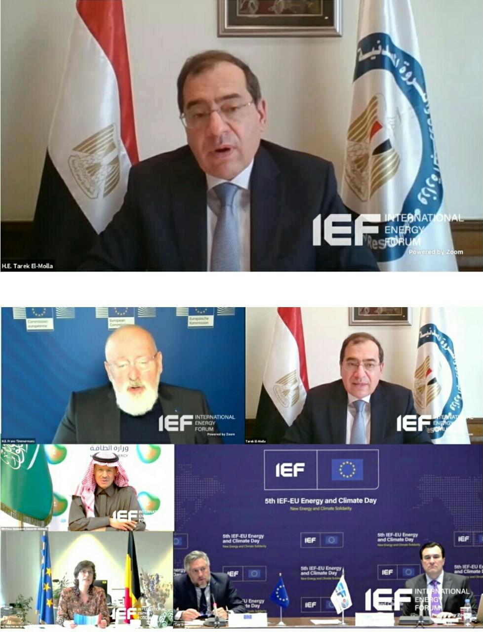 وزير البترول يشارك في اليوم العالمي الخامس للمناخ عبر الفيديوكونفرانس