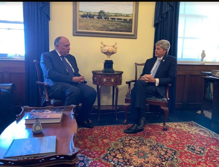 لقاءات مكثفة لوزير الخارجية مع أعضاء الكونجرس الأمريكي بمجلسيه