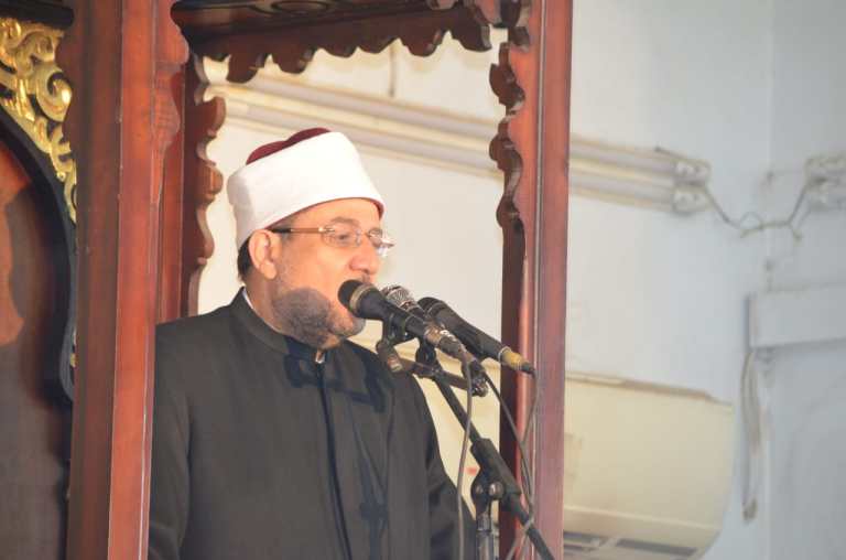 وزير الأوقاف خلال خطبة الجمعة