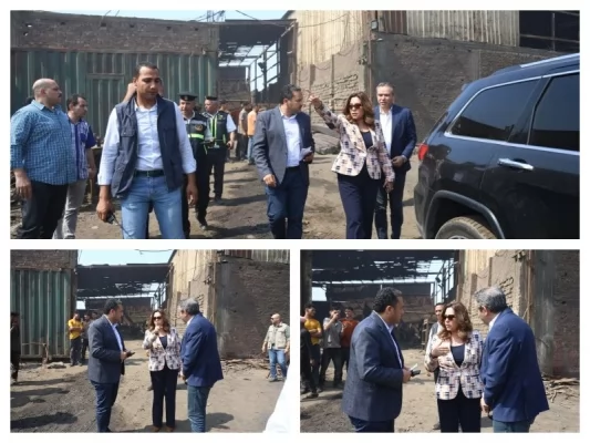 الدكتورة منال عوض وزيرة التنمية المحلية والبيئة خلال جولتها اليوم