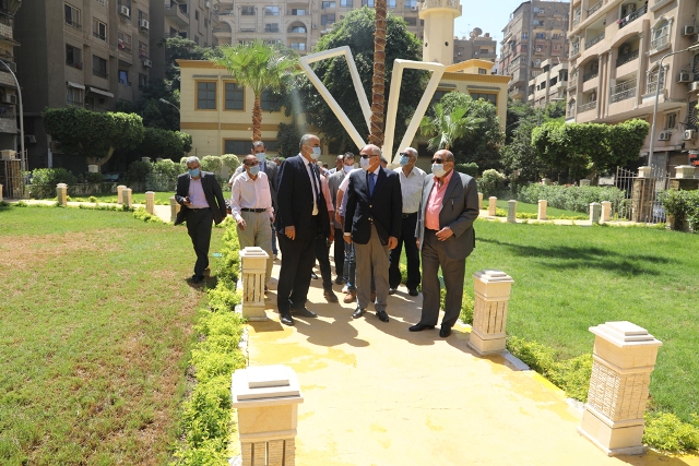 محافظ الجيزة يتفقد أعمال تطوير ميادين محمد صالح والصحابة وبن عفان