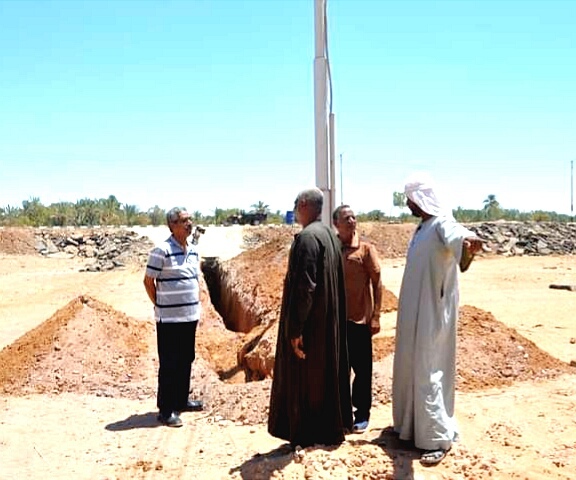 استمرار حملات النظافة واستبدال خطوط المياه بمراكز الوادي الجديد.صور